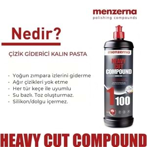 Menzerna 1100 Keçe Uyumlu Kalın Pasta Agresif Çizik Giderici – 1 Lt