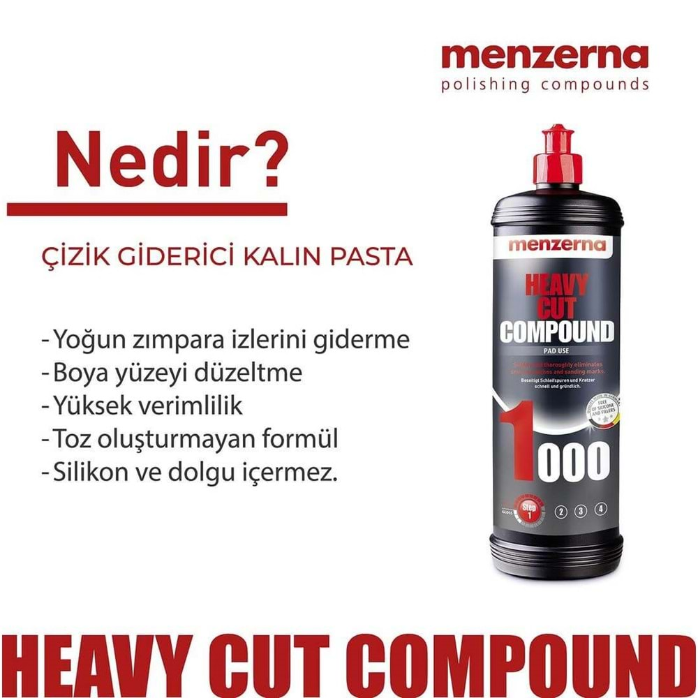 MENZERNA 1000 Çizik Giderici Kalın Pasta - 1 kg