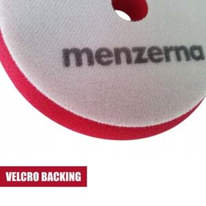 MENZERNA Rotary ve Orbital Uyumlu Kalın Pasta Süngeri 130/150mm - Kırmızı | Çizik Giderici Ped