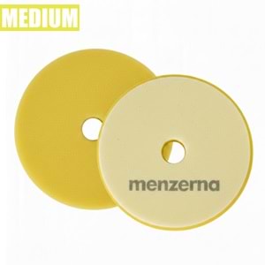 MENZERNA Rotary ve Orbital Uyumlu İnce Pasta Süngeri 130/150mm - Sarı | Orta Çizik Giderici Ped