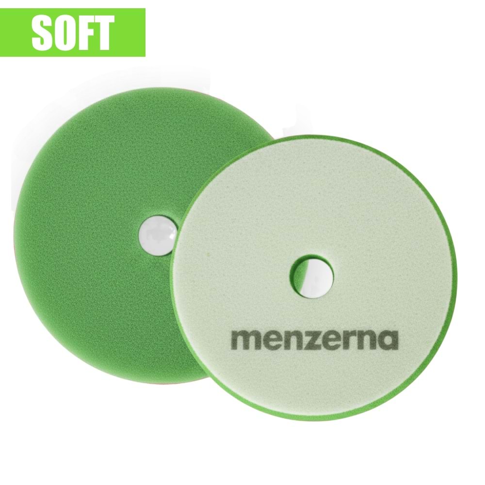 MENZERNA Rotary ve Orbital Uyumlu Hare Giderici Sünger 130/150mm - Yeşil | Hologram Giderici Pad