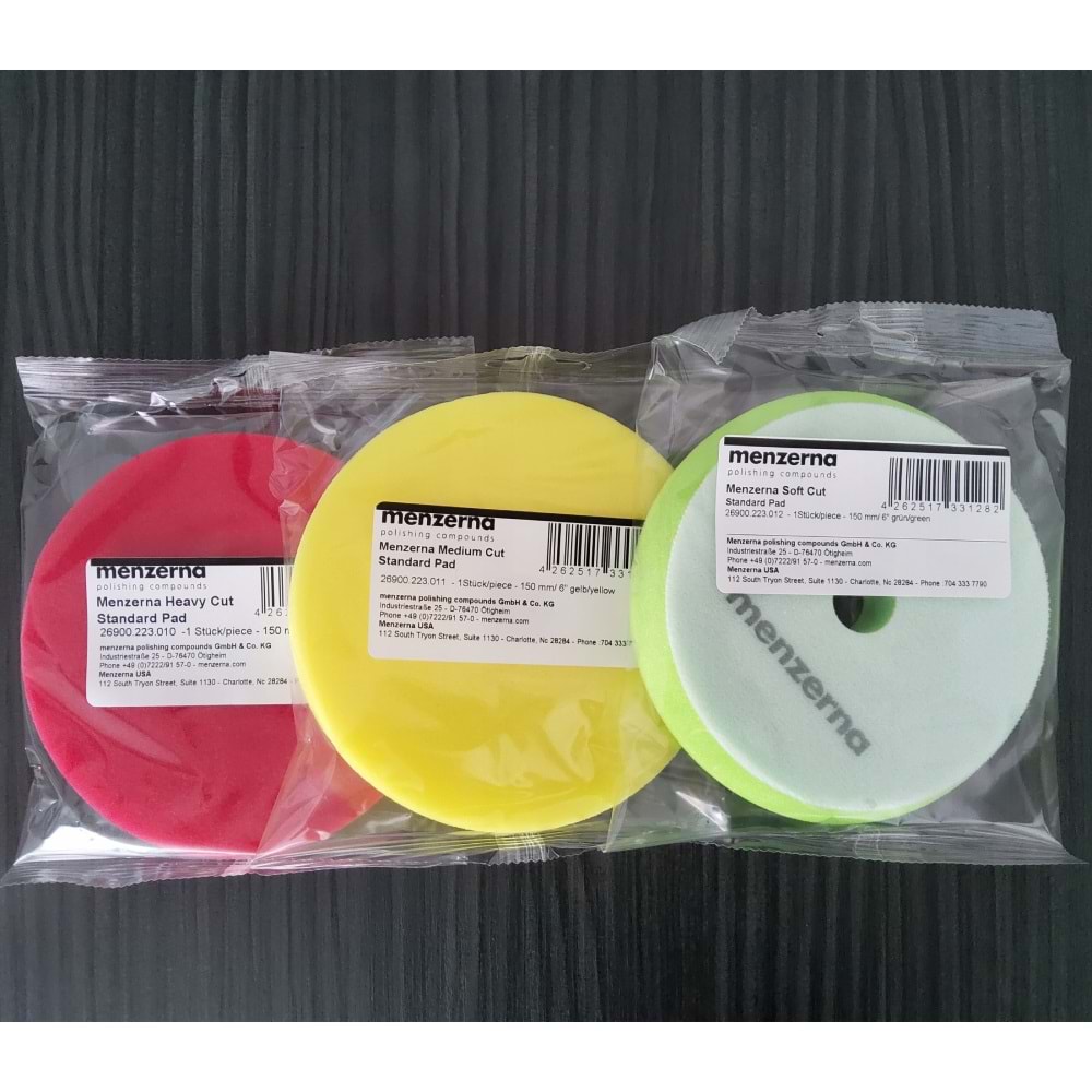 MENZERNA Rotary ve Orbital Uyumlu Hare Giderici Sünger 130/150mm - Yeşil | Hologram Giderici Pad