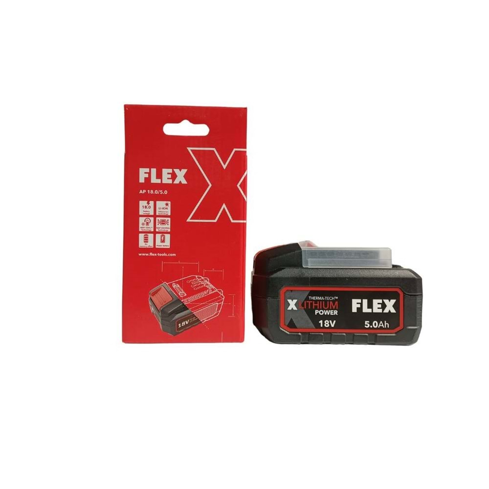 FLEX AP 18.0V 5.0AH Lithium Power Li-ion Korumalı Yedek Akü (Kutulu)