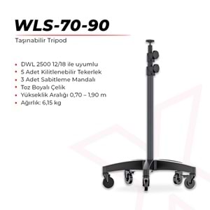 FLEX WLS-70-190 Tekerlekli Tripod | Mobil Aydınlatma Sehpası | DWL 2500 Işık Standı