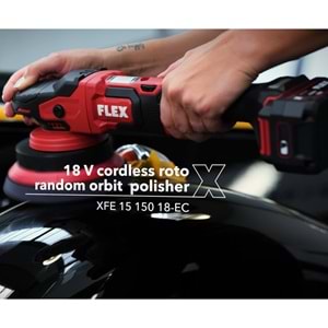 FLEX XFE 15 150 18-EC SET Random Orbital Çift Akülü Kablosuz Polisaj Makinesi Seti - Fırçasız Motor
