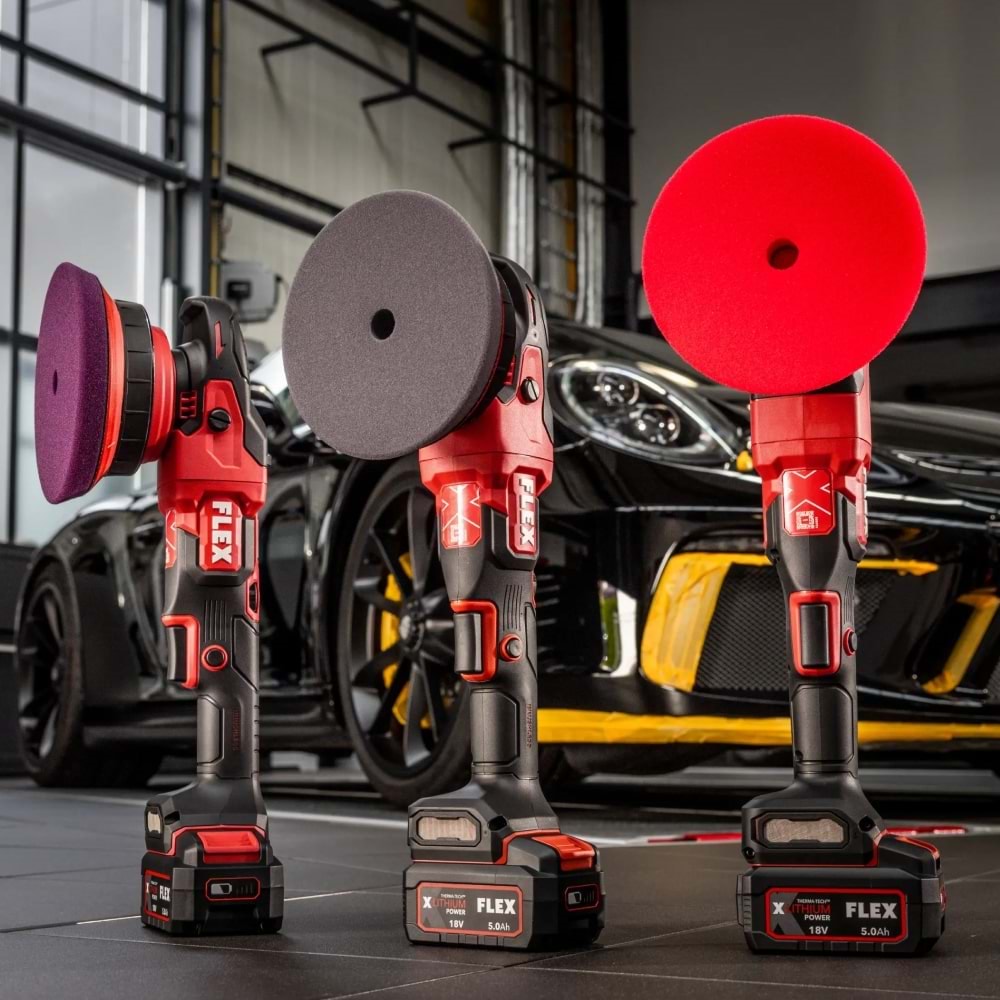 FLEX XFE 15 150 18-EC SET Random Orbital Çift Akülü Kablosuz Polisaj Makinesi Seti - Fırçasız Motor