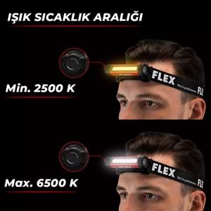 FLEX MWL 150 4V Şarjlı Kafa Feneri | Çok Amaçlı LED Işık | PXE80 Uyumlu Detailing Kontrol Lambası