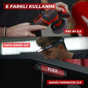 FLEX MWL 150 4V Şarjlı Kafa Feneri | Çok Amaçlı LED Işık | PXE80 Uyumlu Detailing Kontrol Lambası