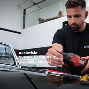 FLEX PE 2 18-EC Çift Akülü Rotary Polisaj Makinesi Seti 18V (2. Nesil) | Fırçasız Kömürsüz Motor