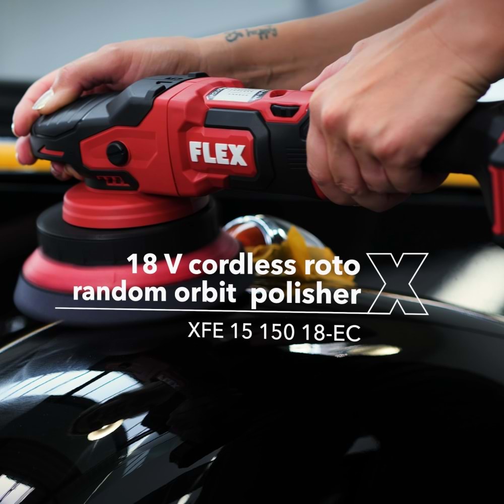 FLEX XFE 2 15 18-EC Çift Akülü Random Orbital Polisaj Makinesi Seti 18V (2. Nesil) | Fırçasız Motor