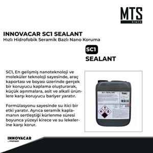 INNOVACAR SC1 SEALANT Hızlı Hidrofobik Seramik Bazlı Nano Koruma - 5 lt