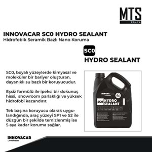 INNOVACAR SC0 HYDRO SEALANT Hidrofobik Seramik Bazlı Nano Koruma - 4,54 lt