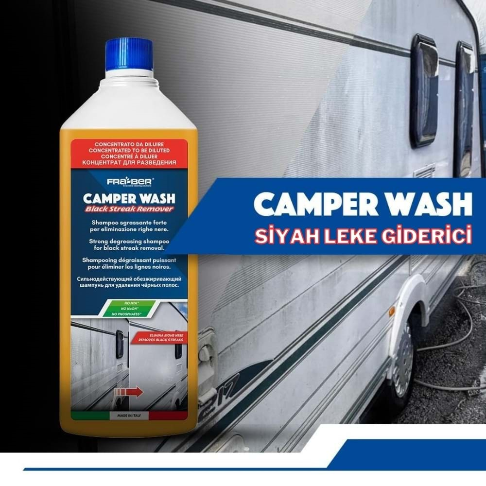 FRA-BER Camper Wash Karavan Şampuanı Siyah Leke Giderici Konsantre - 1000 ml