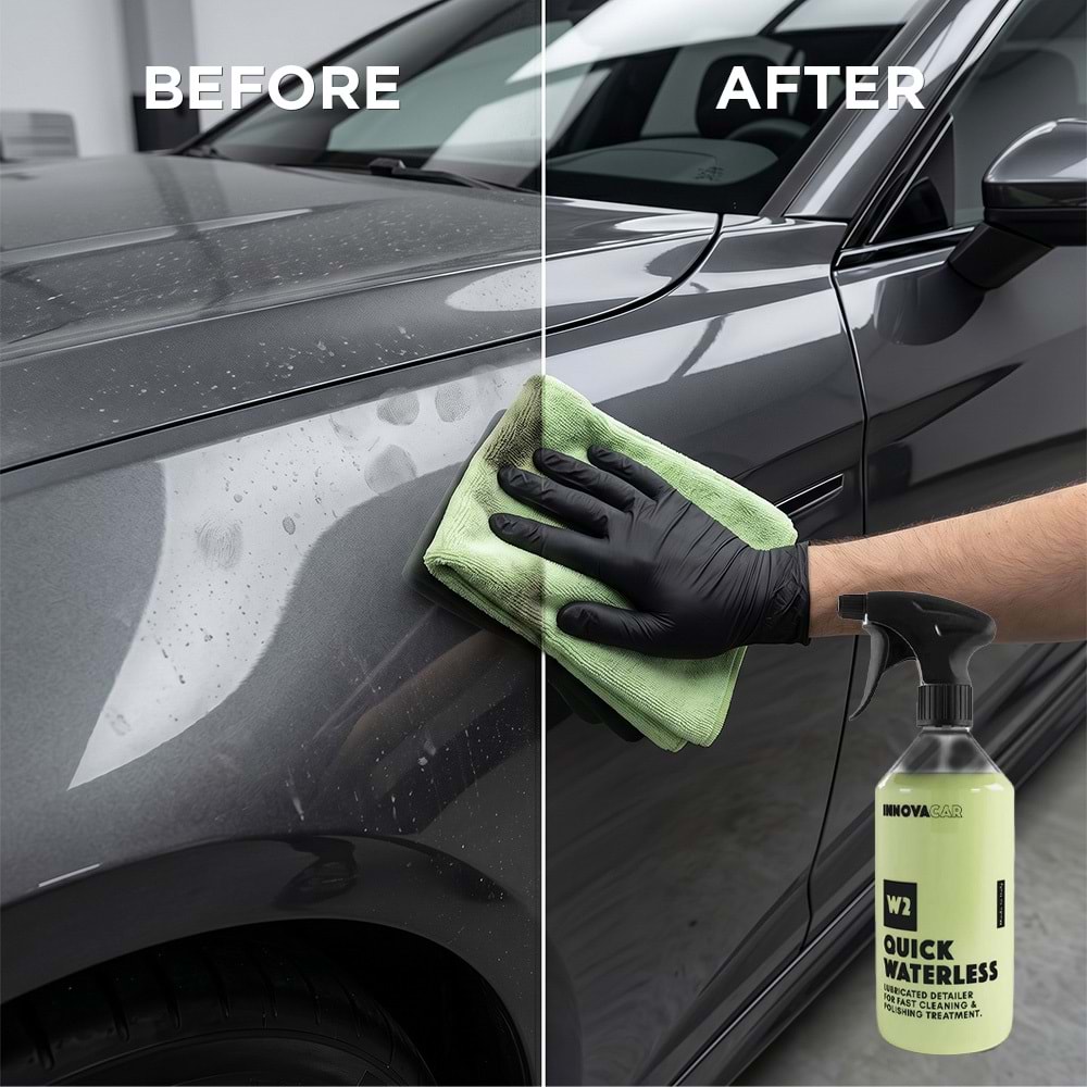 INNOVACAR W2 Quick Waterless Seramik Katkılı Susuz Temizleyici ve Cila 500 ml | Oto Boya Motor