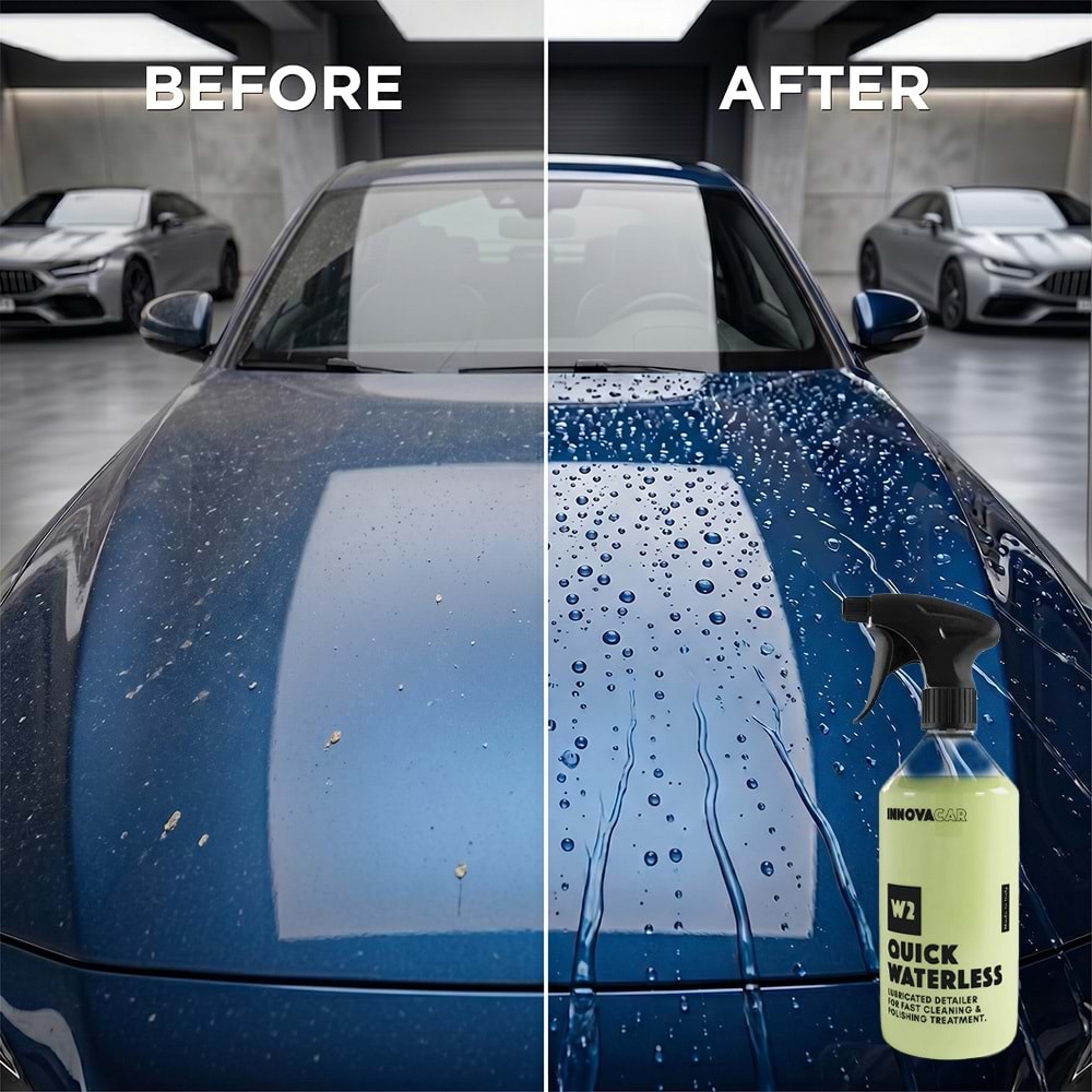 INNOVACAR W2 Quick Waterless Seramik Katkılı Susuz Temizleyici ve Cila 500 ml | Oto Boya Motor