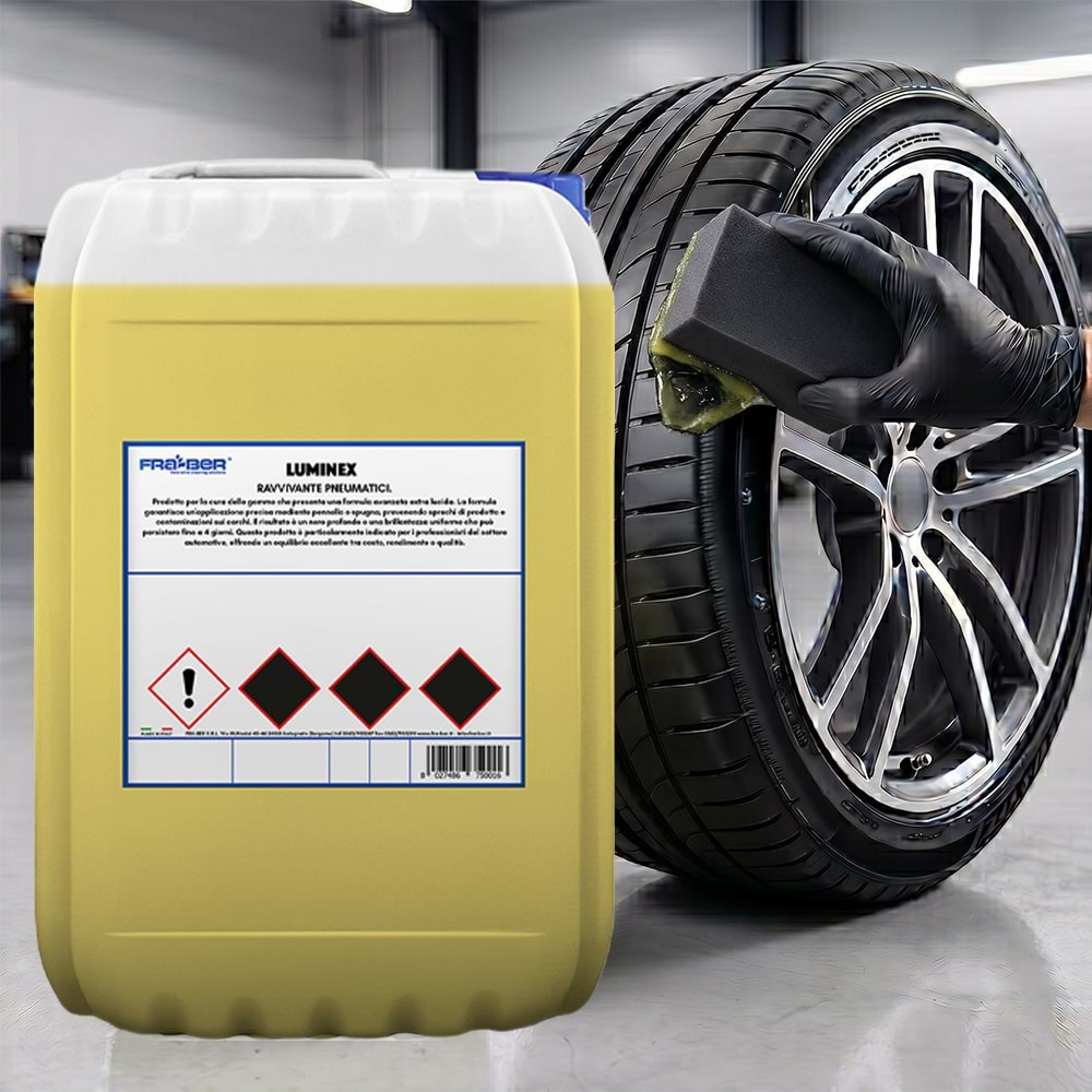 Fra-Ber Luminex Islak Görünüm Jel Lastik Parlatıcı ve Koruyucu 25 Kg | Konsantre Su Bazlı