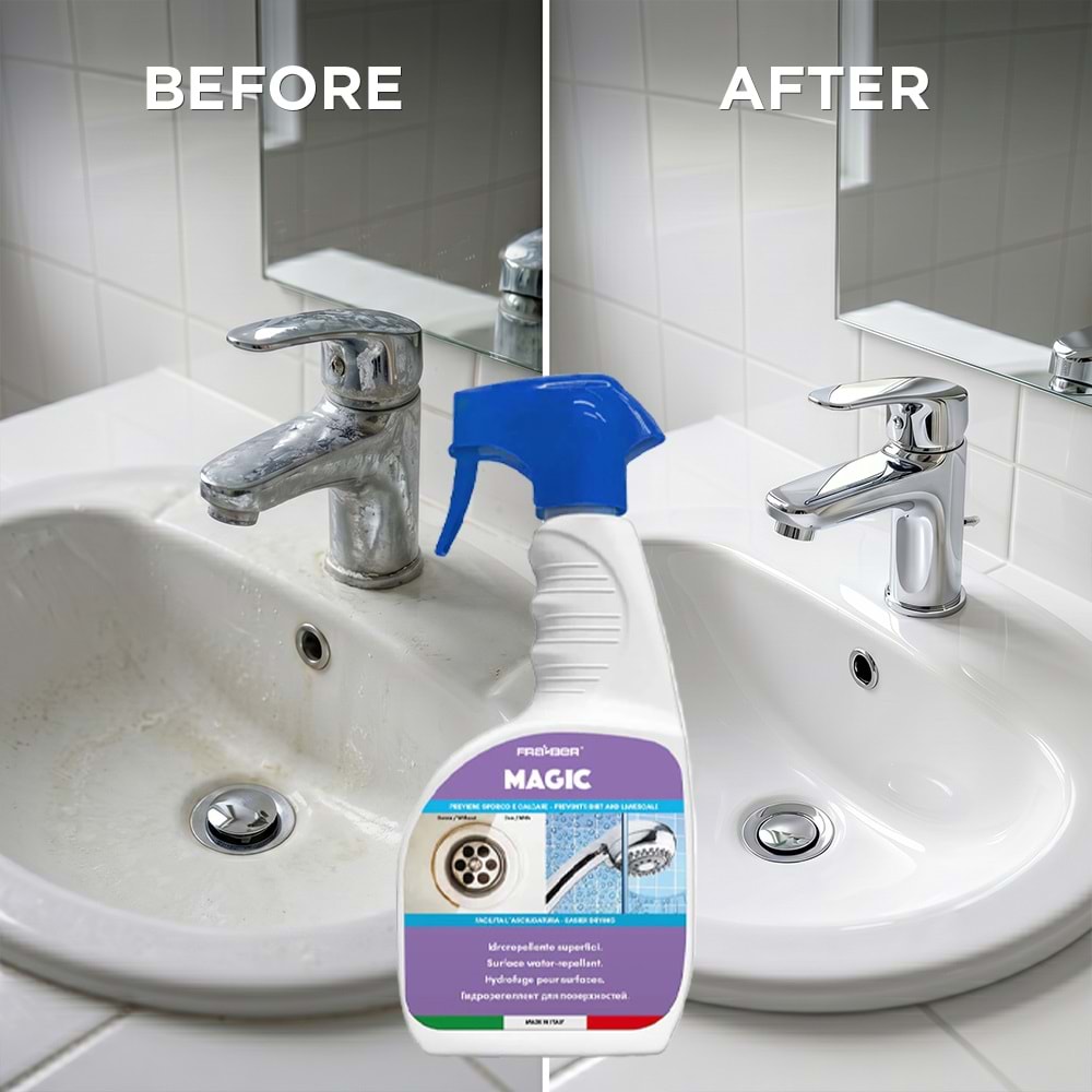 Fra-Ber Magic Su İtici Kireç Önleyici Sprey 750 ml | Duşakabin, Banyo, Ayna ve Araç Camı