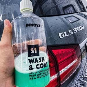 INNOVACAR S1 WASH&COAT SIO2 İçerikli Enzimli Su İtici Koruyucu Şampuan Konsantre - 1 lt