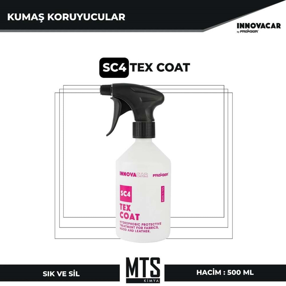 INNOVACAR SC4 TEX COAT Kumaş Ve Deri Hidrofobik Koruyucu - 500 ml