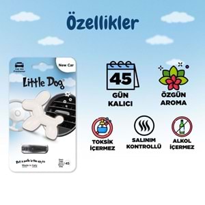 Little Joe Little Dog Yeni Araç Kokusu (New Car) -45 Gün -Oto Kokusu Kalıcı Klima Parfüm