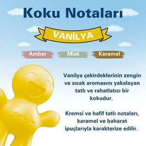 Little Joe Vanilya Araç Kokusu (Vanilla) -45 Gün -Oto Kokusu Kalıcı Klima Parfüm