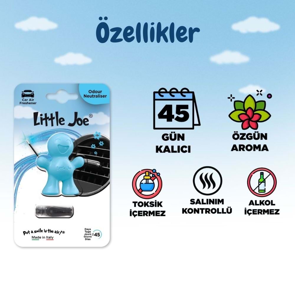 Little Joe Kötü Koku Giderici Araç Kokusu (Odour Neutraliser)-45 Gün-Oto Kokusu Kalıcı Klima Parfüm