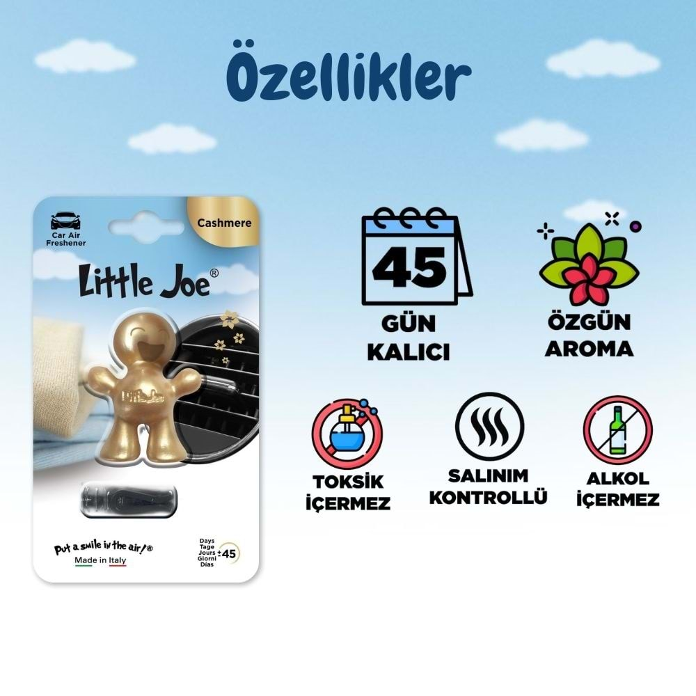 Little Joe Kaşmir Araç Kokusu (Cashmere) -45 Gün -Oto Kokusu Kalıcı Klima Parfüm