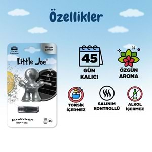 Little Joe Zencefil Limon Araç Kokusu (Ginger) -45 Gün -Oto Kokusu Kalıcı Klima Parfüm