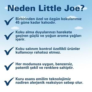Little Joe Gerçek Deri Araç Kokusu (Pure Leather) -45 Gün -Oto Kokusu Kalıcı Klima Parfüm
