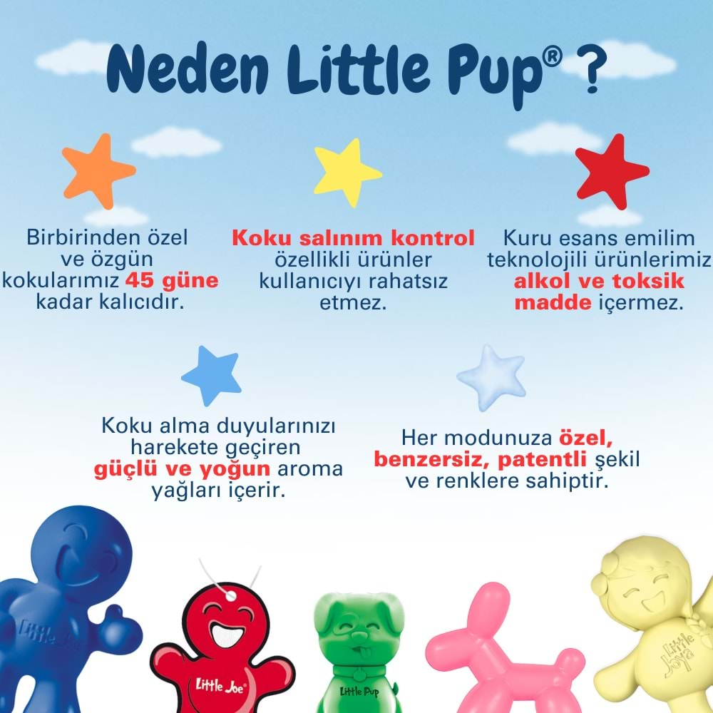 Little Joe Little Pup Vanilya Araç Kokusu (Pup-sation) -45 Gün -Oto Kokusu Kalıcı Klima Parfüm