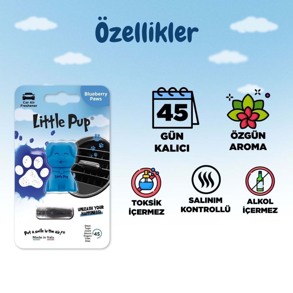 Little Joe Little Pup Yaban Mersini Araç Kokusu (Blueberry) -45 Gün-Oto Kokusu Kalıcı Klima Parfüm