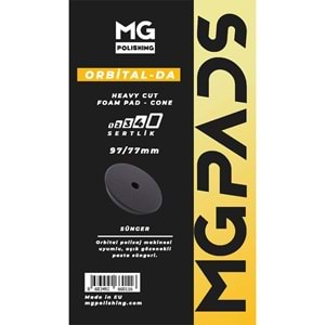 MG PADS Orbital Ağır Kesim Pasta Süngeri (Gri) - 97/77 mm