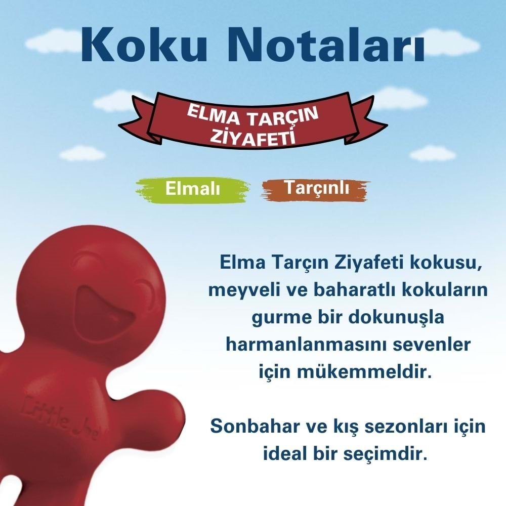 Little Joe Elma Tarçın Araç Kokusu (Apple Cinnamon) -45 Gün -Oto Kokusu Kalıcı Klima Parfüm