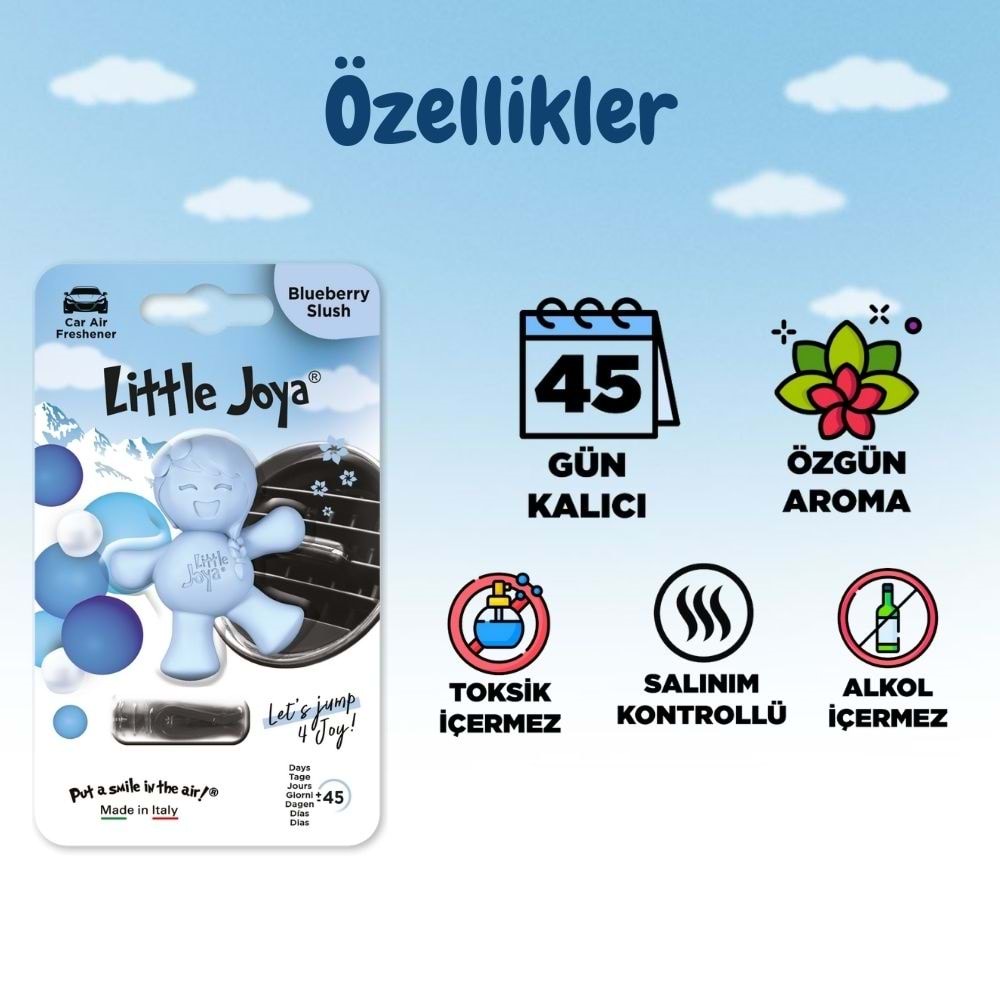 Little Joe Little Joya Yaban Mersini Araç Kokusu (Blueberry)-45 Gün-Oto Kokusu Kalıcı Klima Parfüm