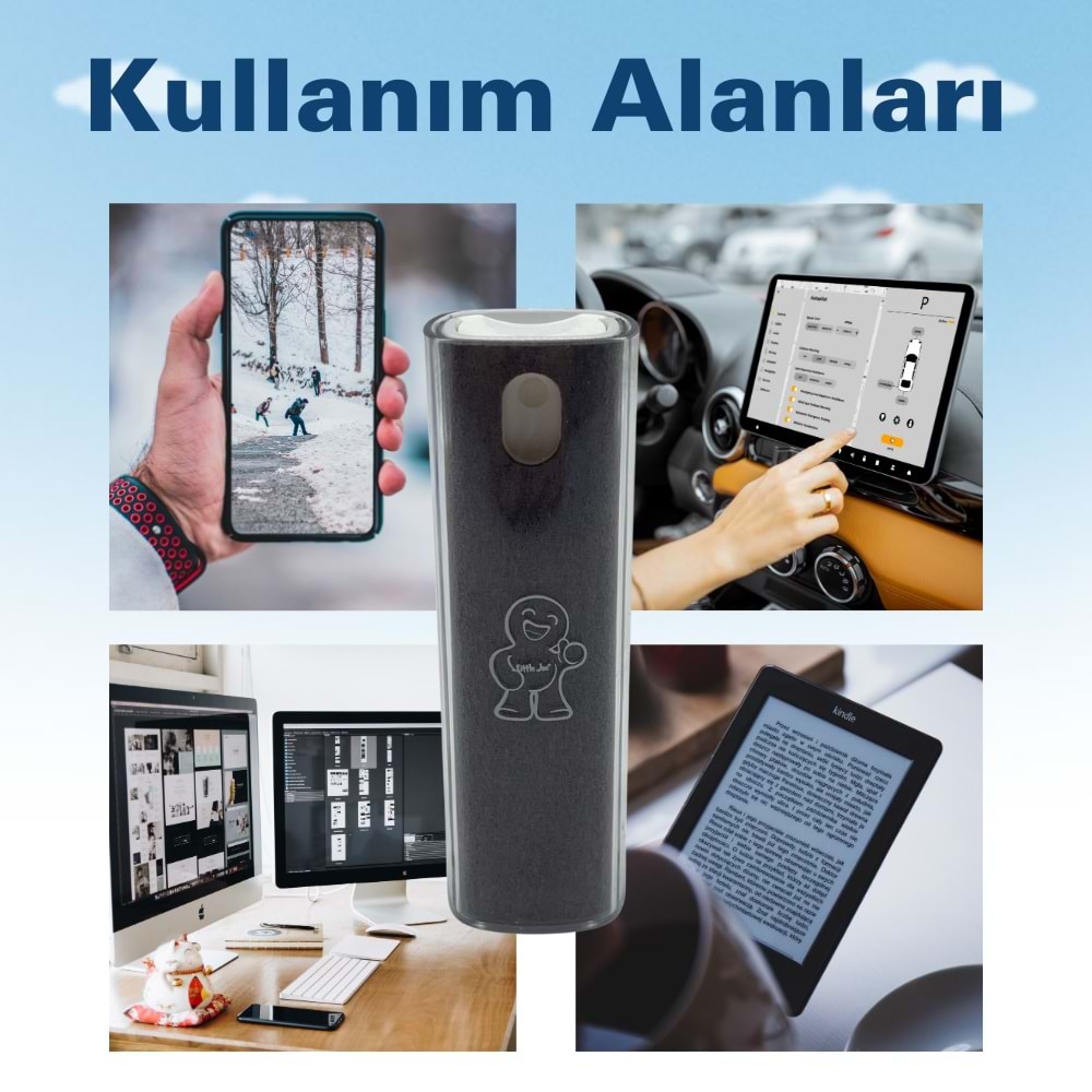 Little Joe Ekran Temizleme Spreyi 14 Ml - Mikrofiberli Araç LED Telefon Tablet Oto Cam Temizleyici