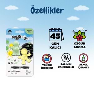 Little Joe Aşk Serisi 2li Paket Vanilya Araç Kokusu (Sunshine Bliss) -45 Gün -Oto Kokusu Parfüm