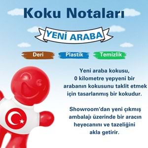 Little Joe Türkiye'yi Seviyorum Yeni Araç Kokusu (New Car)-45 Gün-Oto Kokusu Kalıcı Klima Parfüm