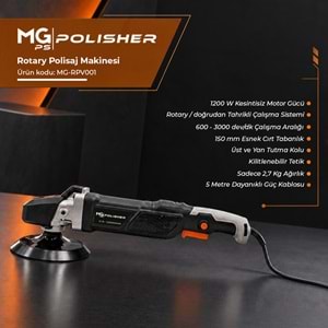 MG PS RPV001 Rotary Polisaj Makinesi 1200W | Profesyonel Pasta Cila Makinesi