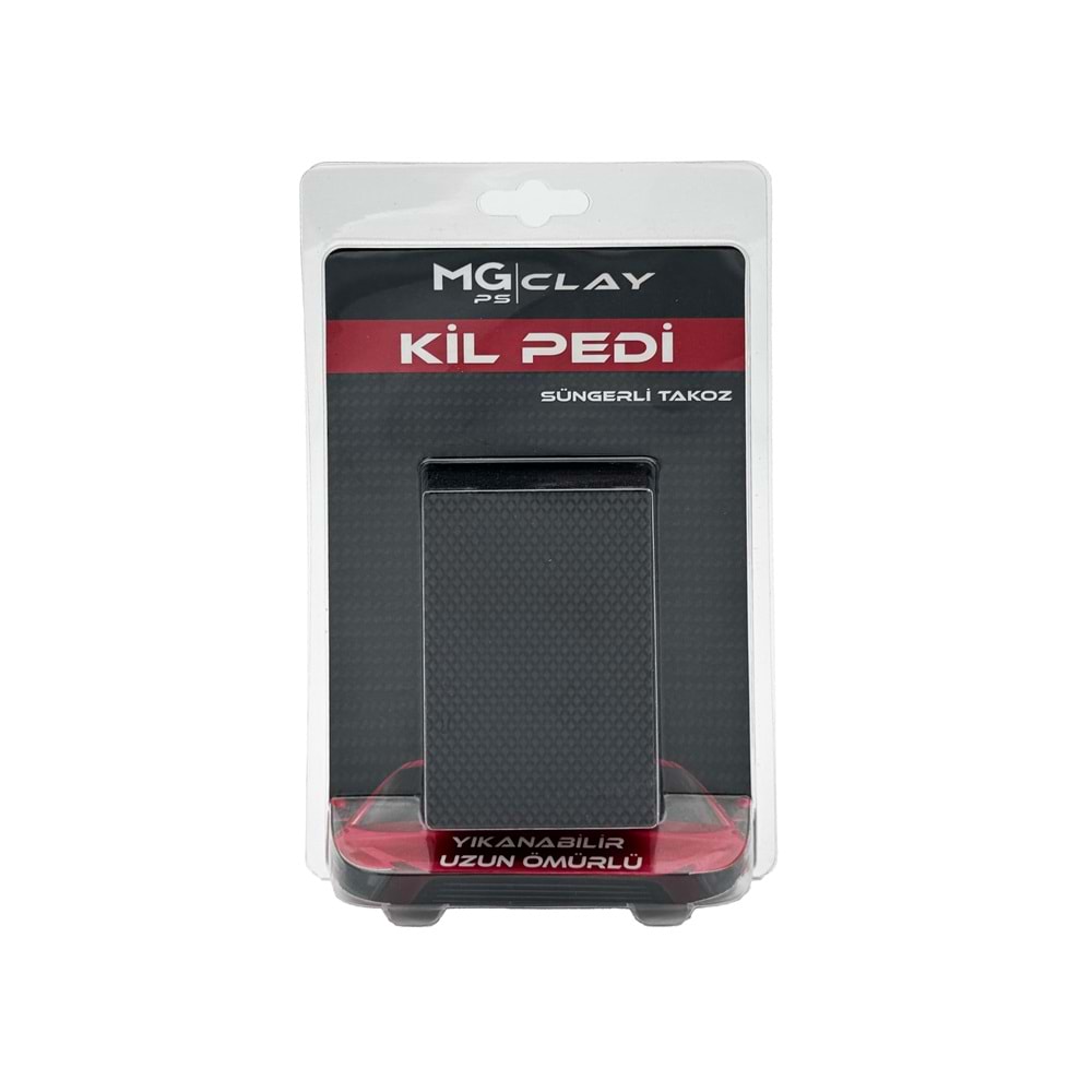 MG PS Süngerli Kil Bloğu 10x6 cm (Siyah) - Clay Pad Sponge Block