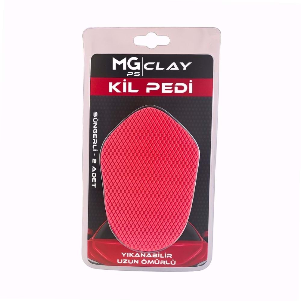 MG PS Yedek Cırtlı El Kil Pedi (2 Adet) 12x8 cm - Aplikatör Clay Pad Sponge Block