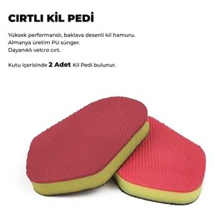 MG PS Yedek Cırtlı El Kil Pedi (2 Adet) 12x8 cm - Aplikatör Clay Pad Sponge Block