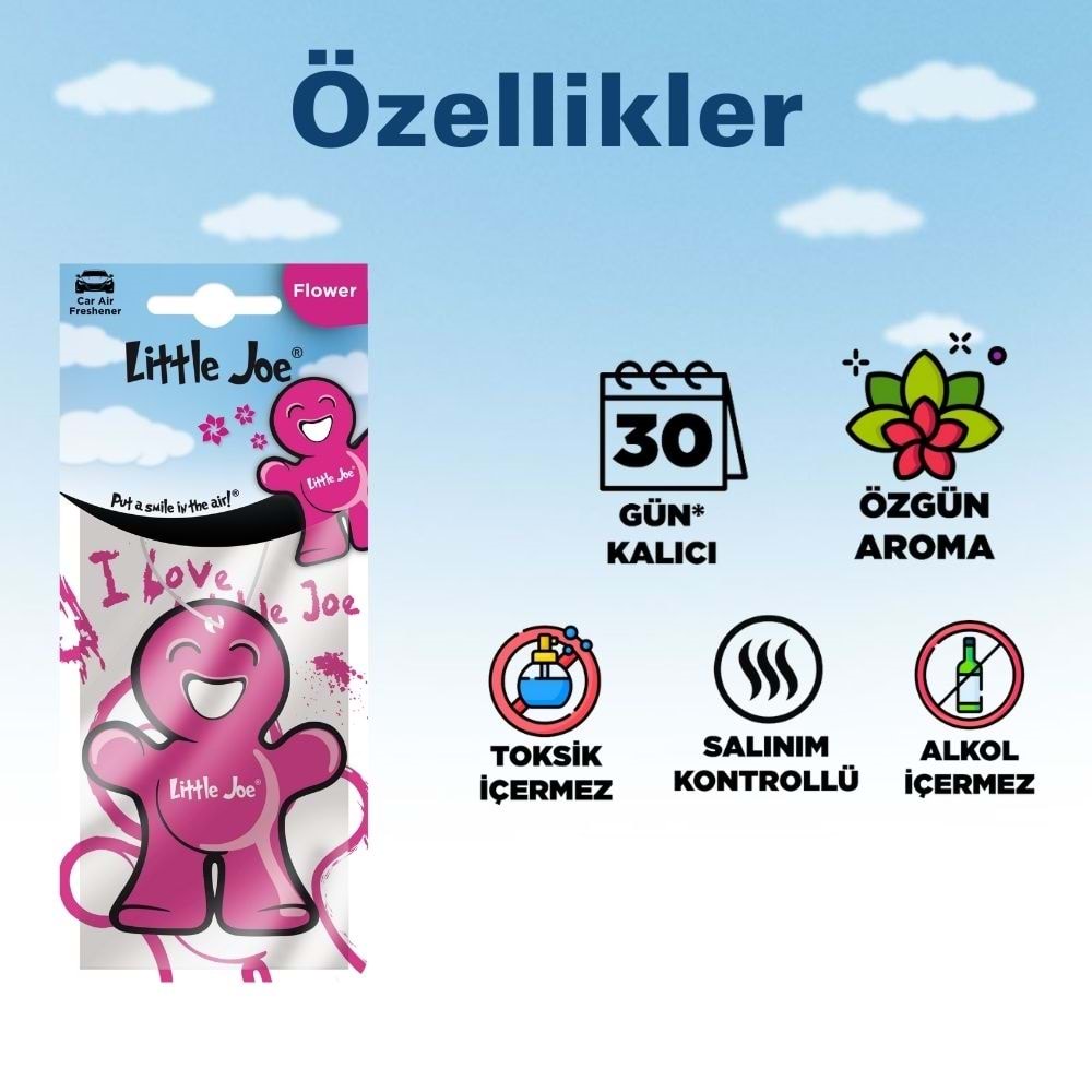 Little Joe Çiçek Araç Asma Koku (Flower) -30 Gün -İpli Oto Kokusu -Ayna Parfümü