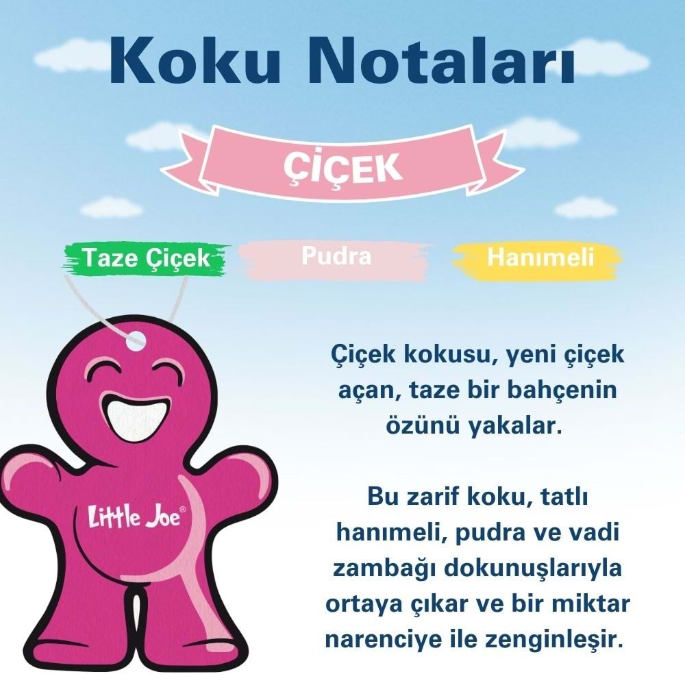 Little Joe Çiçek Araç Asma Koku (Flower) -30 Gün -İpli Oto Kokusu -Ayna Parfümü