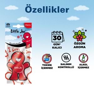 Little Joe Kiraz Araç Asma Koku (Cherry) -30 Gün -İpli Oto Kokusu -Ayna Parfümü