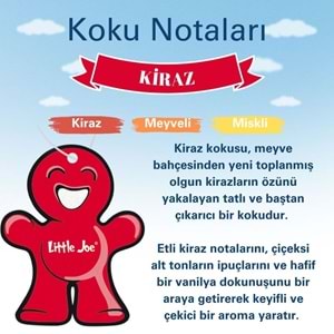Little Joe Kiraz Araç Asma Koku (Cherry) -30 Gün -İpli Oto Kokusu -Ayna Parfümü
