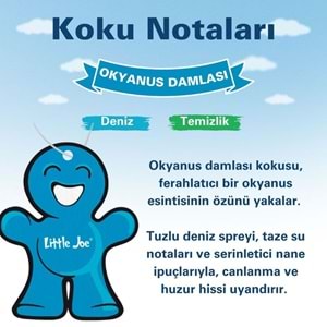 Little Joe Okyanus Araç Asma Koku (Ocean) -30 Gün -İpli Oto Kokusu -Ayna Parfümü