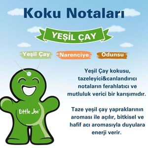 Little Joe Yeşil Çay Araç Asma Koku (Green Tea) -30 Gün -İpli Oto Kokusu -Ayna Parfümü