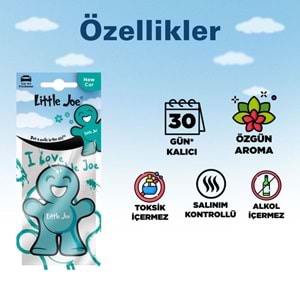 Little Joe Yeni Araç Asma Koku (New Car) -30 Gün -İpli Oto Kokusu -Ayna Parfümü