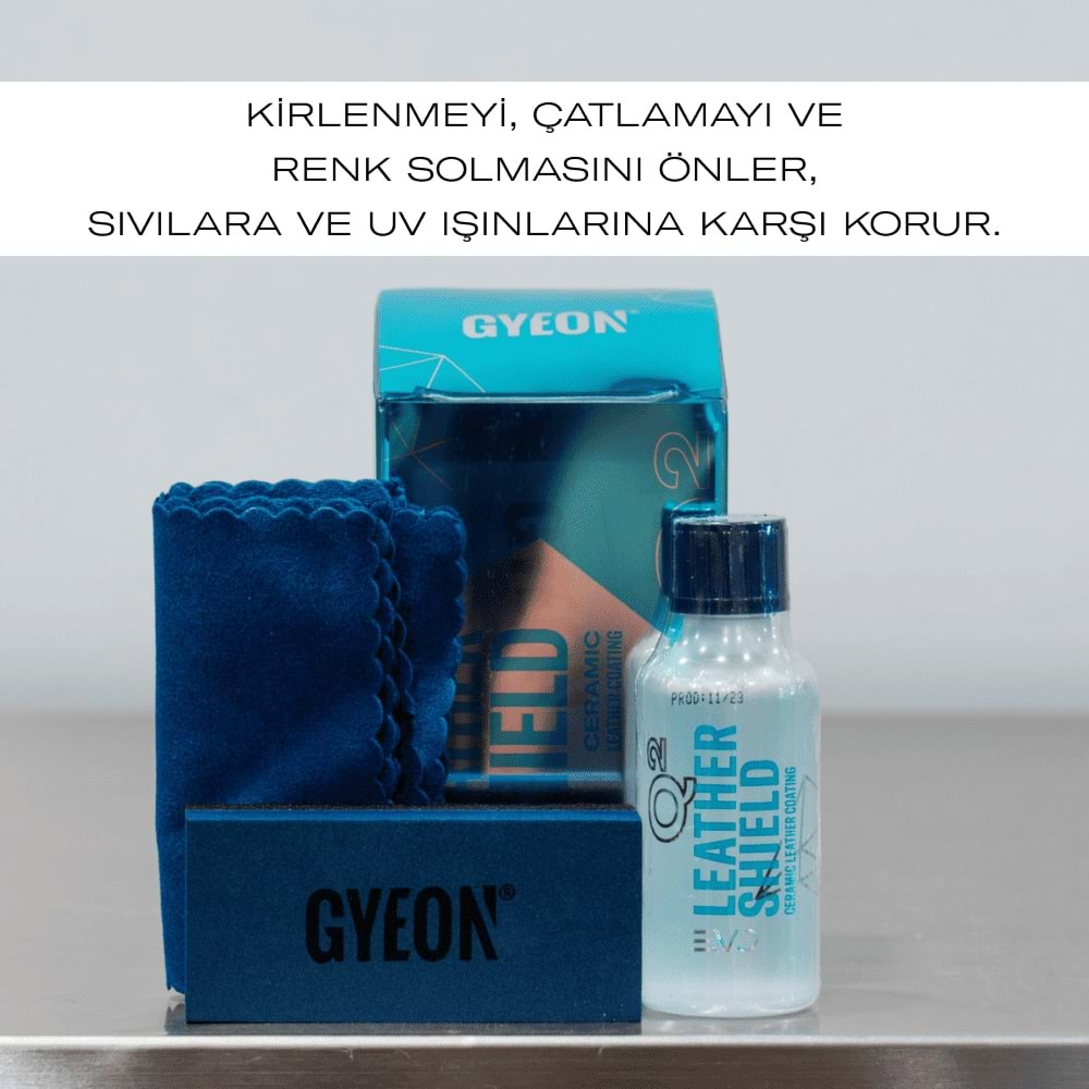 GYEON Q² Leather Shield EVO Deri Aksamlar İçin Koruyucu Seramik Kaplama - 50 ml