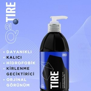 GYEON Q² Tire Lastik Parlatıcı Ve Koruyucu Jel - 500 ml -Seramik Bazlı Lastik Teker Cilası